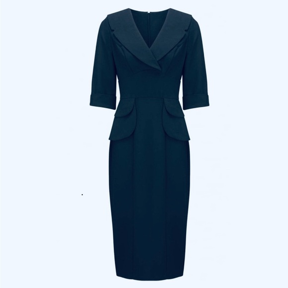 Stop Staring vintage inspired retro pinup sheath midi rockabilly dress - Picture 1 of 10